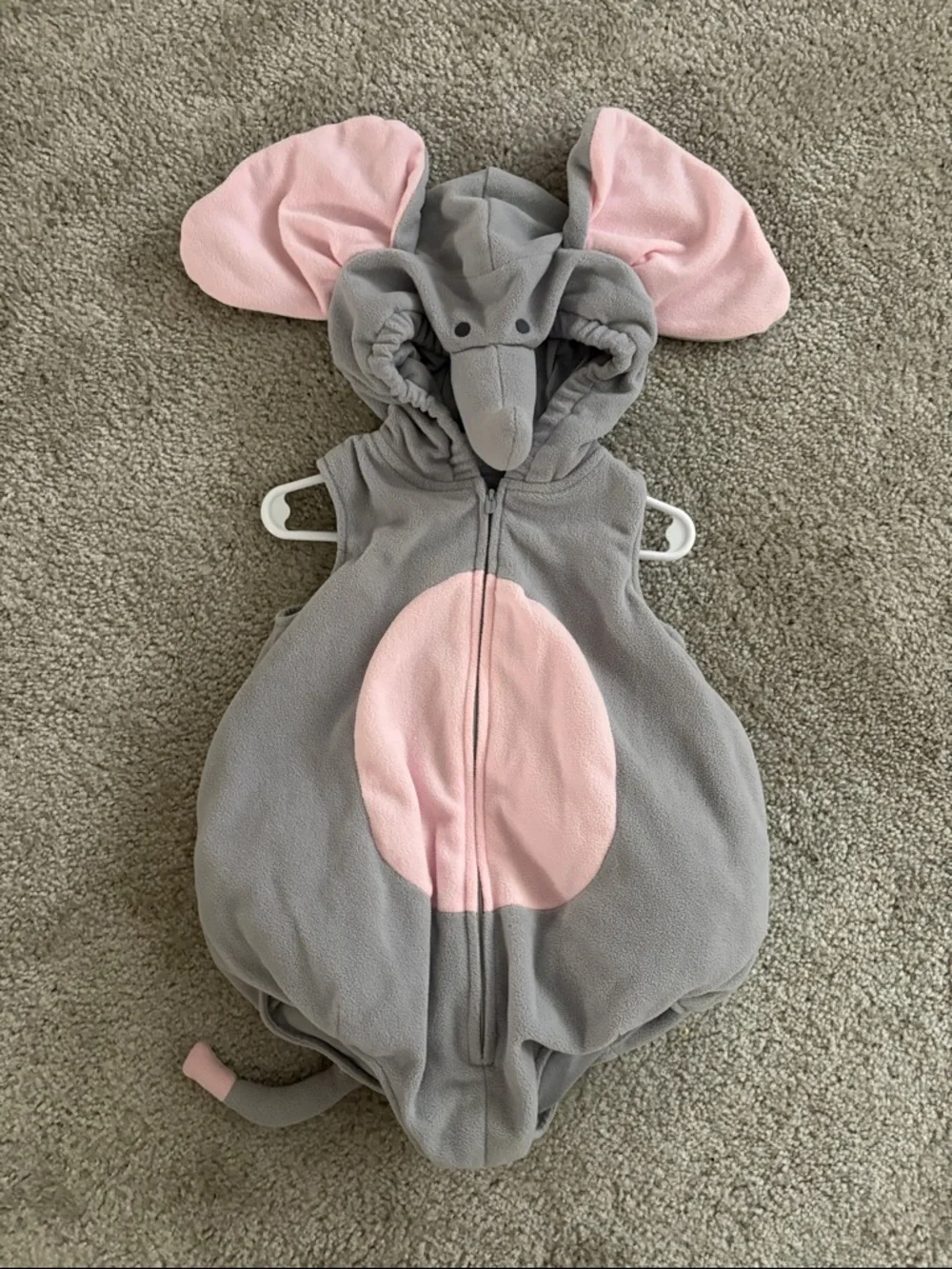 Carter's Gray and Pink Elephant Baby Costume - Picture 1 of 3